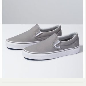 Light Grey Slip On Vans
